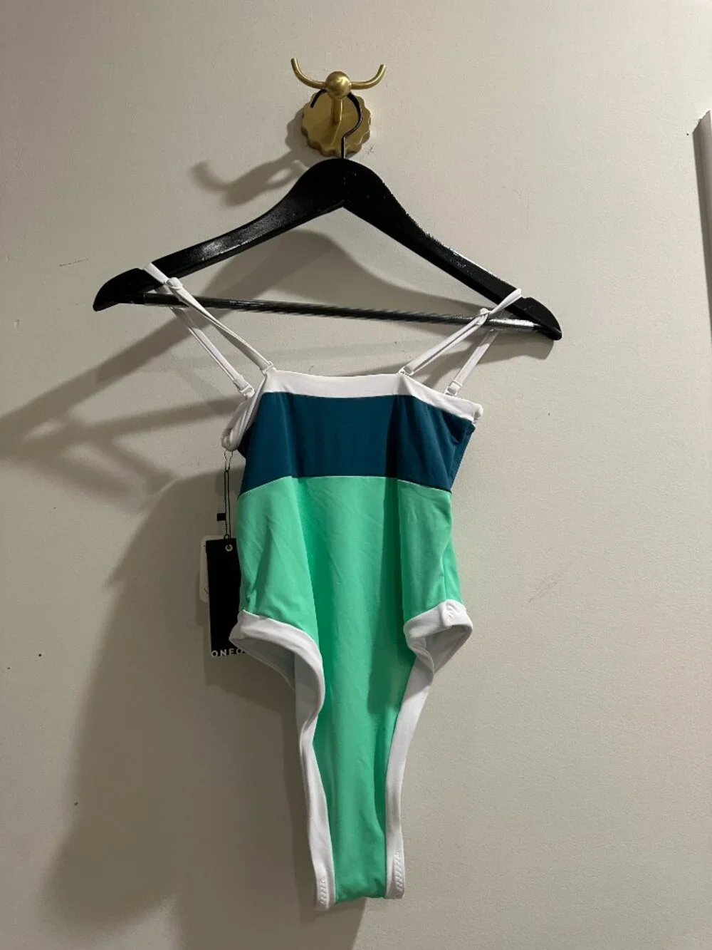 ONEONE Free People Alisha One-Piece Swimsuit in Spearmint Size X-Small NWT